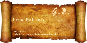 Groó Melinda névjegykártya