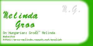 melinda groo business card